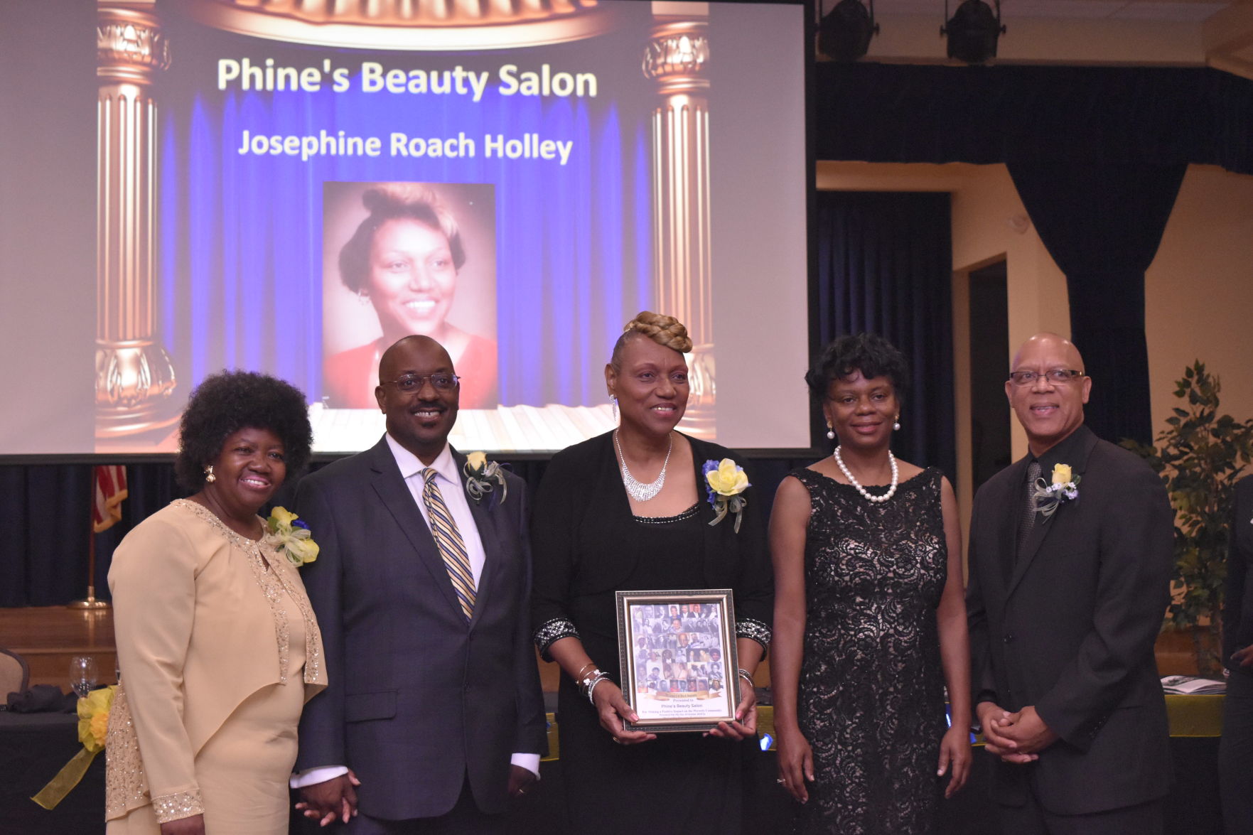Josephine Roach Holley receives Legacy for Phine's Beauty Salon.